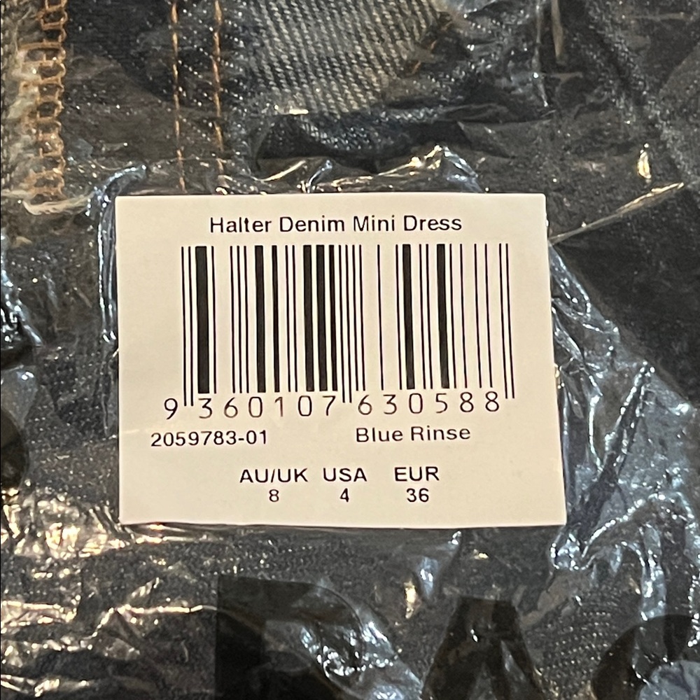 Cotton On Halter Denim Mini Dress - Blue Rinse - Picture 6 of 8